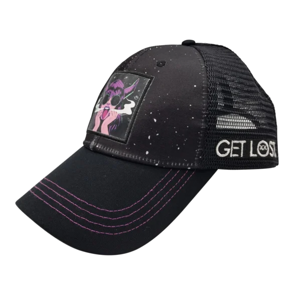 CSPP-016 Get Lost Secret Zipper Pocket Cap – Smell-Proof Stash Hat (Purple Devil Girl) - Image 3