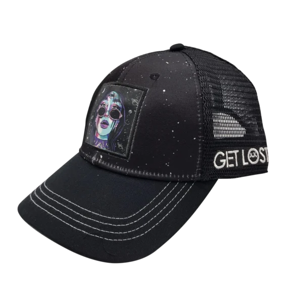 CSPP-019 Get Lost Secret Zipper Pocket Cap – Smell-Proof Stash Hat (Stone Woman With Glasses) - Image 3
