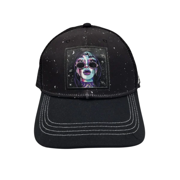 CSPP-019 Get Lost Secret Zipper Pocket Cap – Smell-Proof Stash Hat (Stone Woman With Glasses)