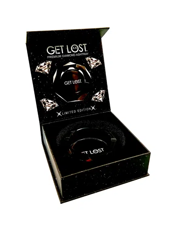 DA-BL-001 Get Lost Premium Diamond Ashtray Gradient (Black) - Image 9