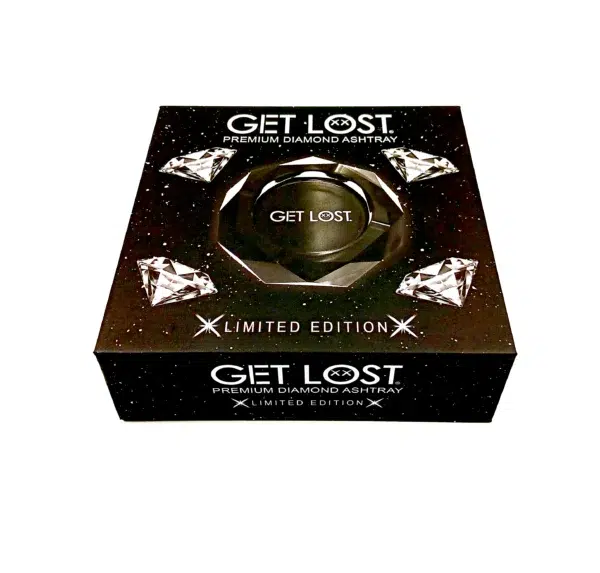 DA-BL-001 Get Lost Premium Diamond Ashtray Gradient (Black) - Image 8