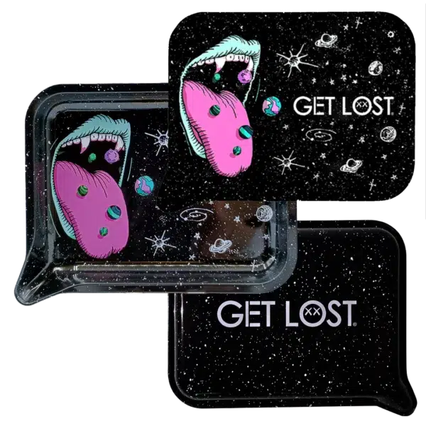 FRT3D-SM-006 Get Lost Small 3D Rolling Tray With Magnetic Lid Cover (Vampire Galaxy Lips) - Image 3