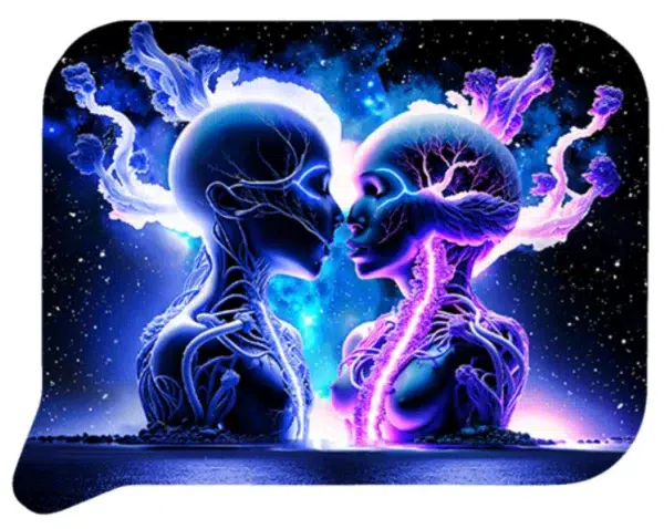 FRT3D-SM-008 Get Lost Small 3D Rolling Tray With Magnetic Lid Cover (Two Souls Kissing)