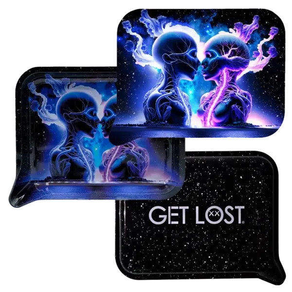 FRT3D-SM-008 Get Lost Small 3D Rolling Tray With Magnetic Lid Cover (Two Souls Kissing) - Image 3