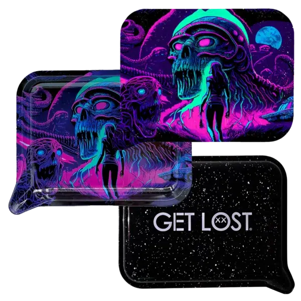 FRT3D-SM-010 Get Lost Small 3D Rolling Tray With Magnetic Lid Cover (Monsters and Woman) - Image 3