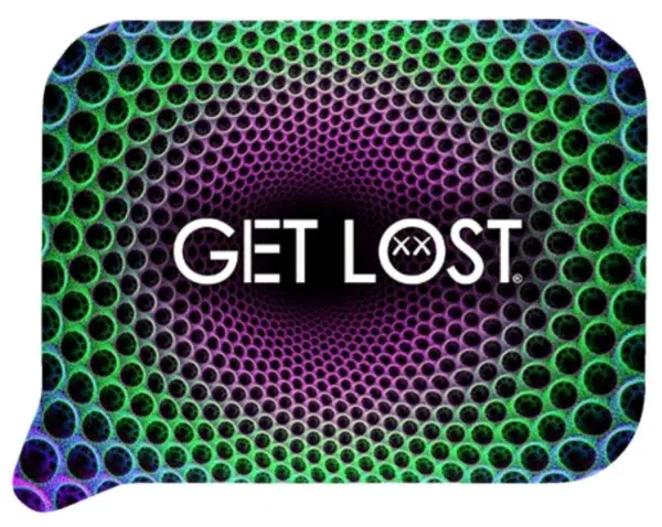 FRT3D-SM-014 Get Lost Small 3D Rolling Tray With Magnetic Lid Cover (Trippy Spiral)