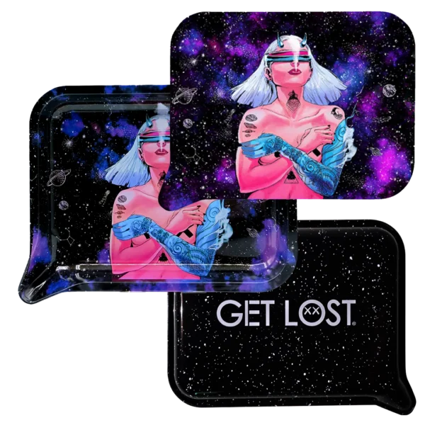 FRT3D-SM-019 Get Lost Small 3D Rolling Tray With Magnetic Lid Cover (Teleporting Girl Naked) - Image 3