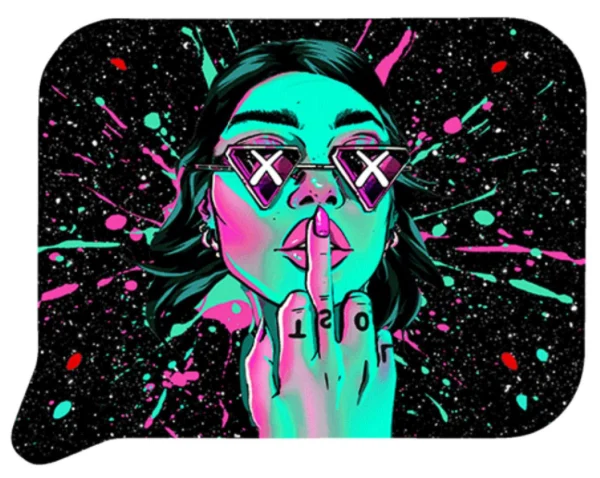 FRT3D-SM-027 Get Lost Small 3D Rolling Tray With Magnetic Lid Cover (Green Girl Middle Finger)
