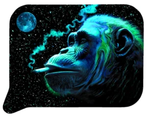 FRT3D-SM-035 Get Lost Small 3D Rolling Tray With Magnetic Lid Cover (Smoking Gorilla)