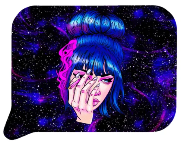 FRT3D-SM-038 Get Lost Small 3D Rolling Tray With Magnetic Lid Cover (Woman With Hangover)