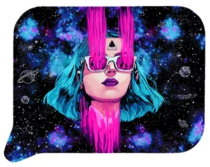 FRT3D-SM-050 Get Lost Small 3D Rolling Tray With Magnetic Lid Cover (Teleporting Girl)