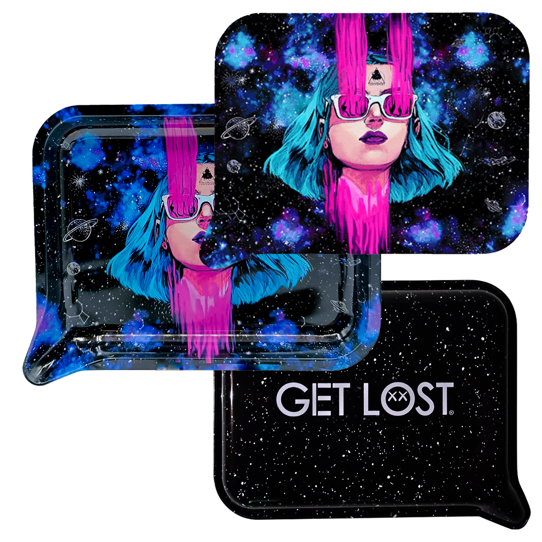 FRT3D-SM-050 Get Lost Small 3D Rolling Tray With Magnetic Lid Cover (Teleporting Girl) - Image 3