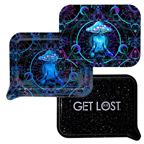 FRT3D-SM-059 Get Lost Small 3D Rolling Tray With Magnetic Lid Cover (Purple Girl Licking Mushroom) - Image 3
