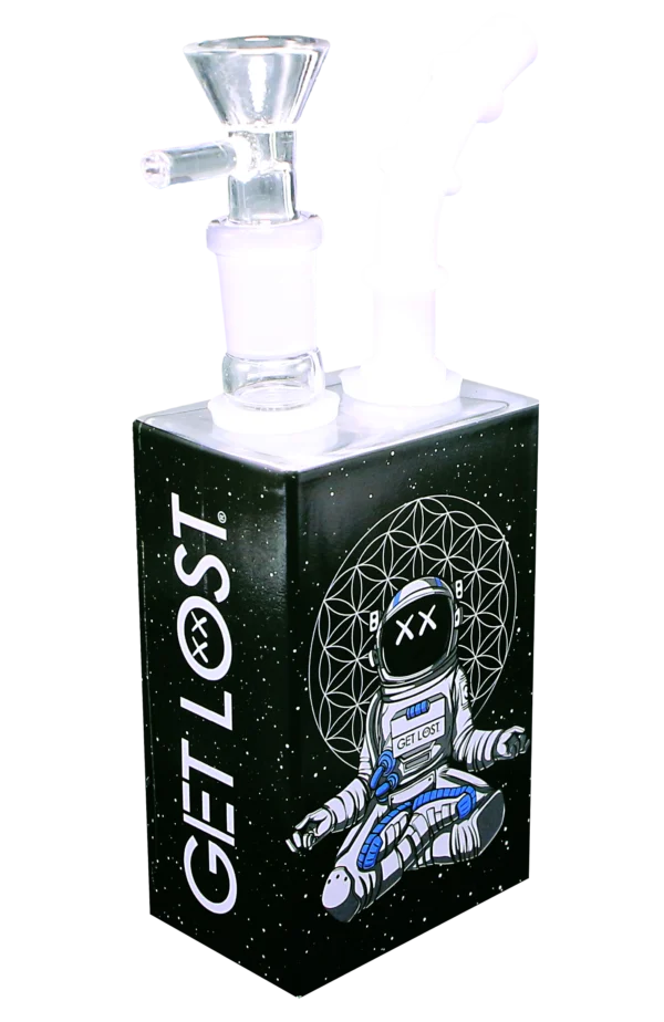 JB-004 Get Lost Glass Juice Box Pipe (Astronaut Meditating) - Image 8