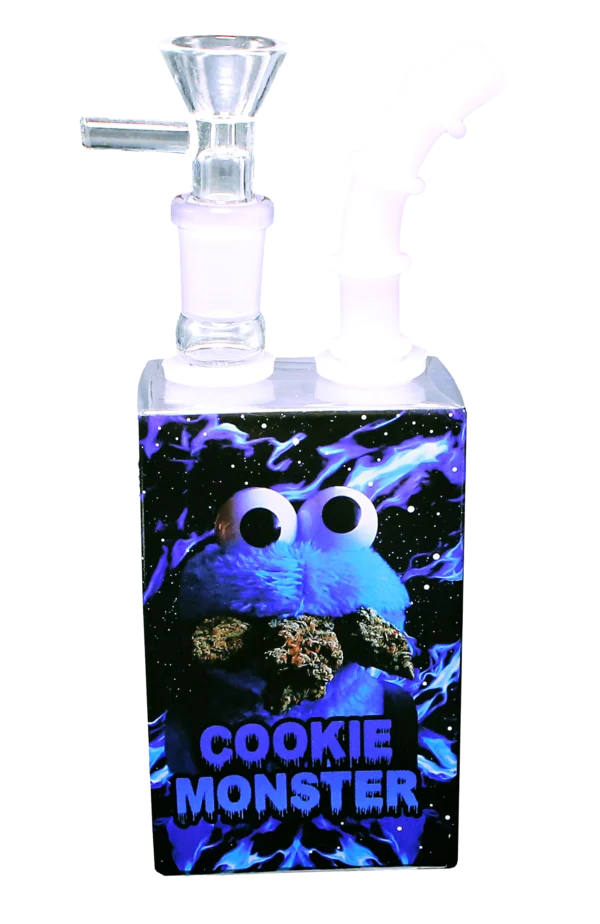 JB-009 Glass Juice Box Pipe (Cookie Monster)