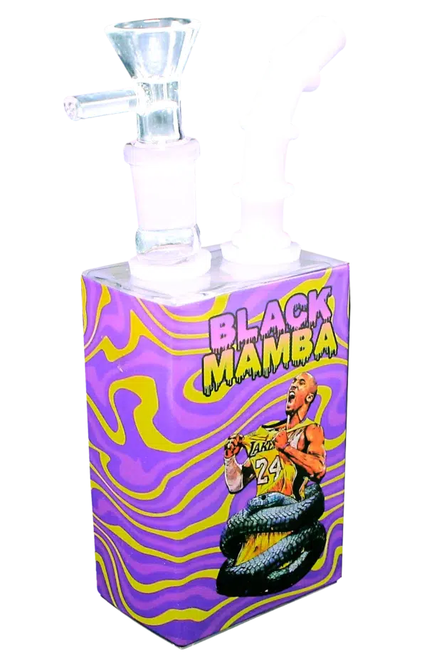 JB-011 Glass Juice Box Pipe (Black Mamba) - Image 2