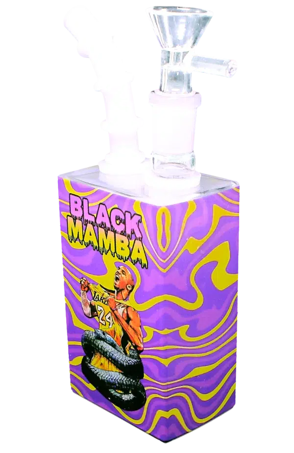JB-011 Glass Juice Box Pipe (Black Mamba) - Image 4