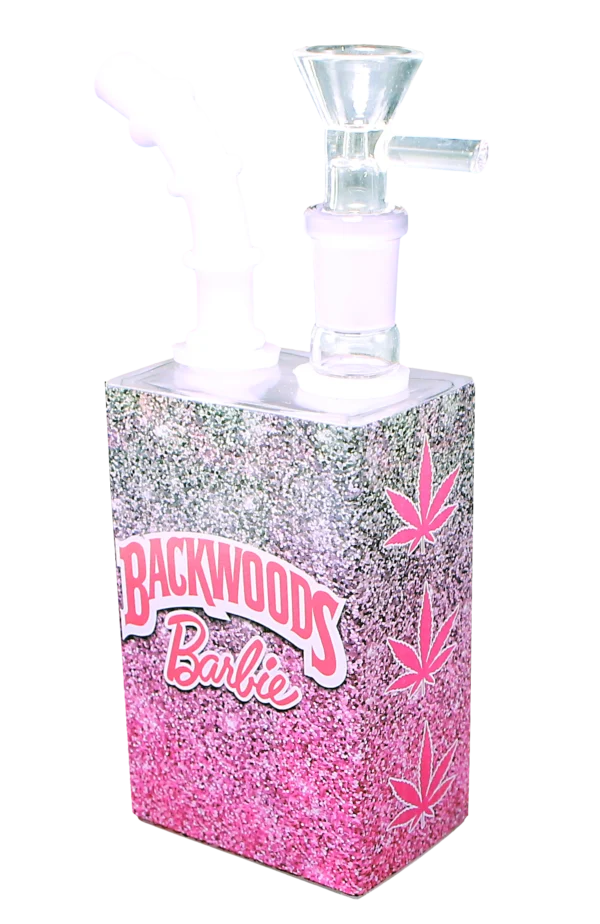 JB-012 Glass Juice Box Pipe (Backwoods Barbie) - Image 4