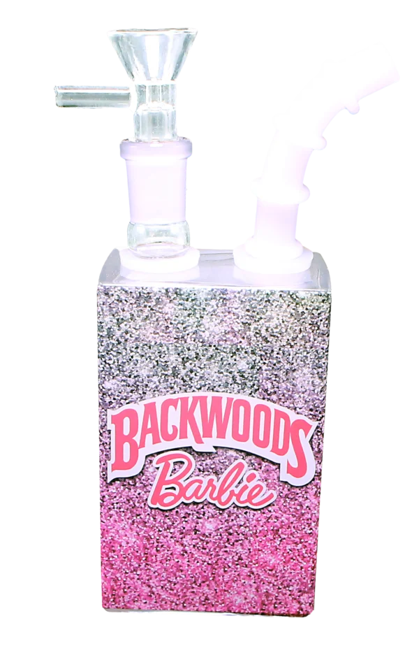 JB-012 Glass Juice Box Pipe (Backwoods Barbie) - Image 3
