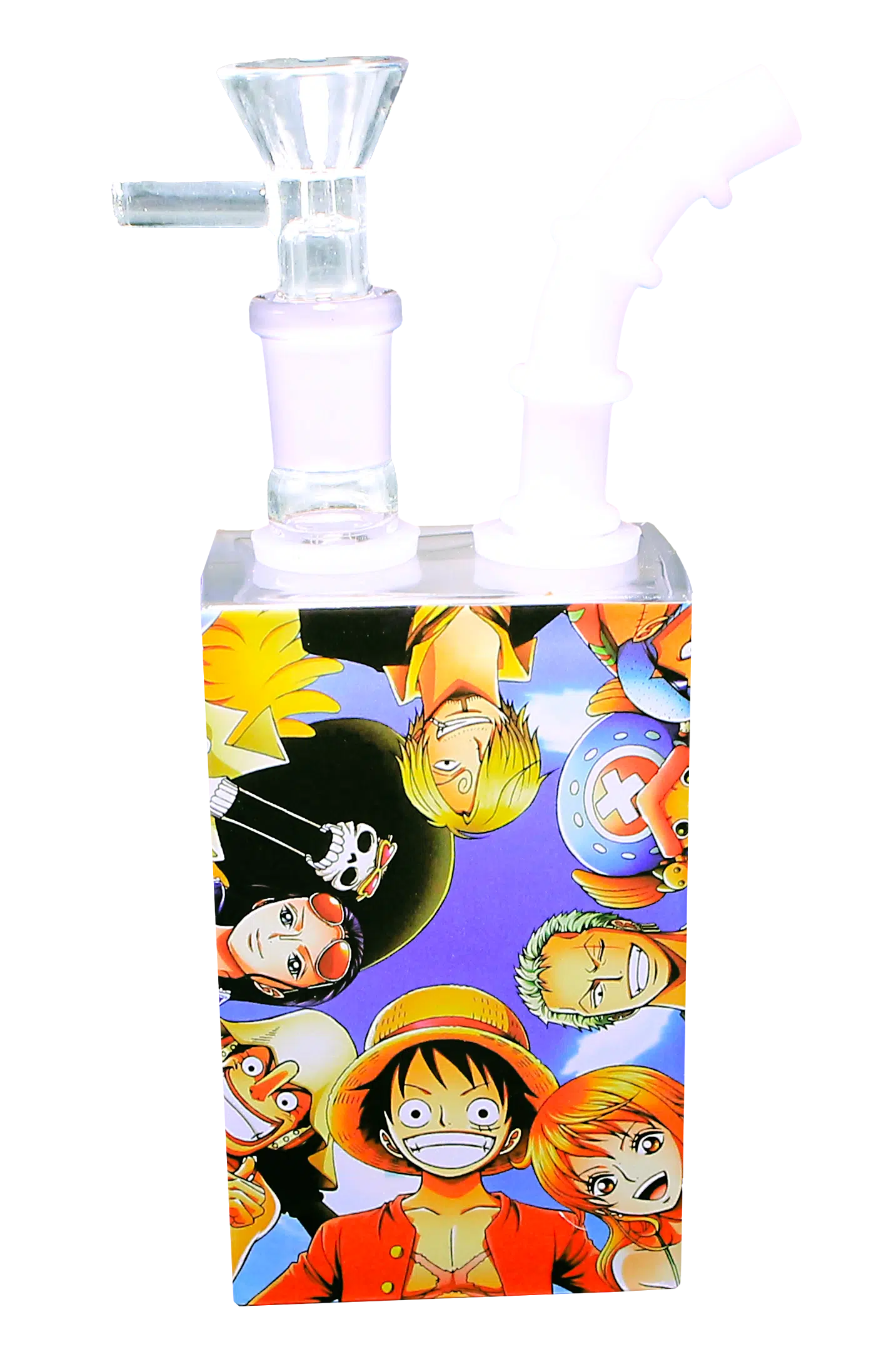 JB-013 Glass Juice Box Pipe (Anime Monkey D Luffy and Friends)