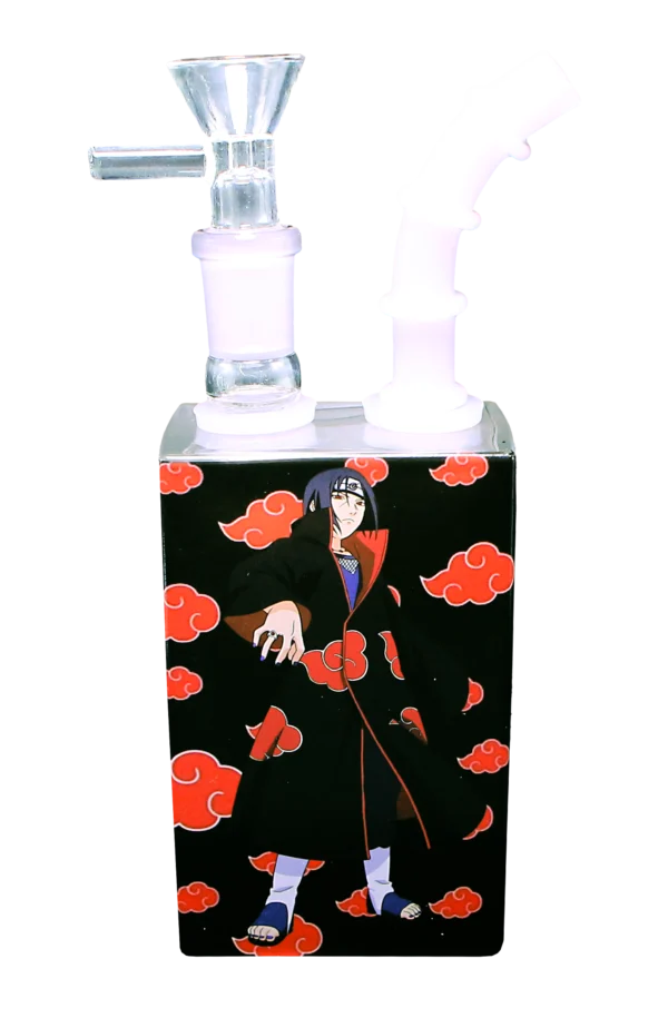 JB-018 Glass Juice Box Pipe (Anime Itachi Uchiha) - Image 4