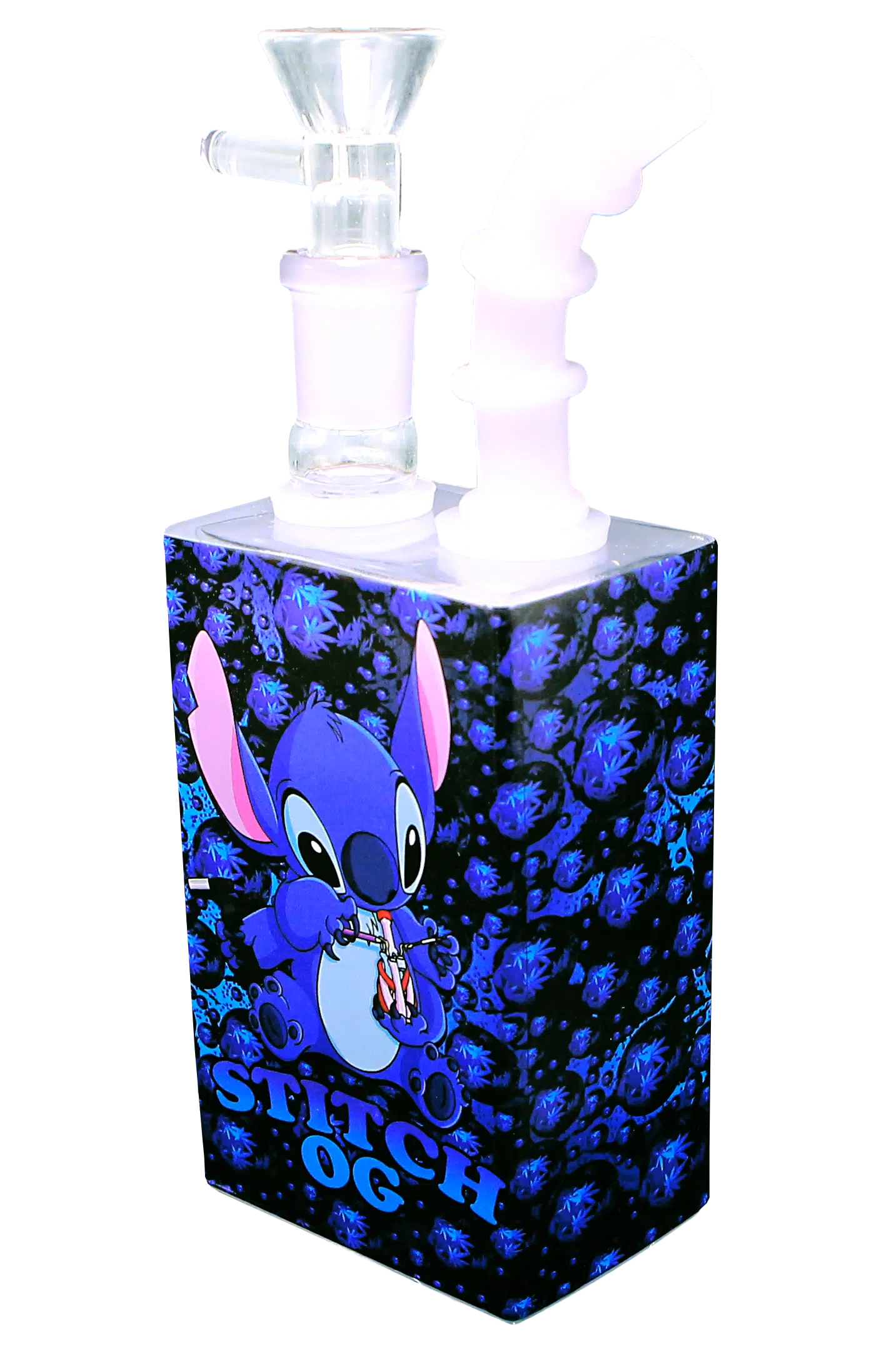 JB-022 Glass Juice Box Pipe (Stitch) - Image 4