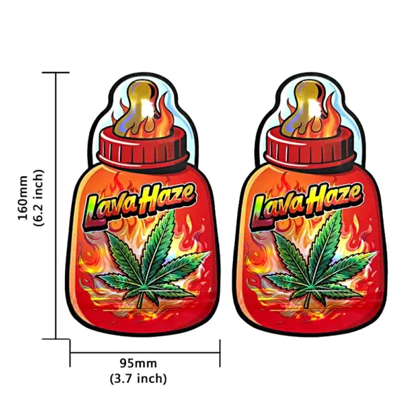 3.5g Designer Shape Mylar Bag – Premium Packaging (50 Count) Lava Haze - MB-BABY-003 - Image 2