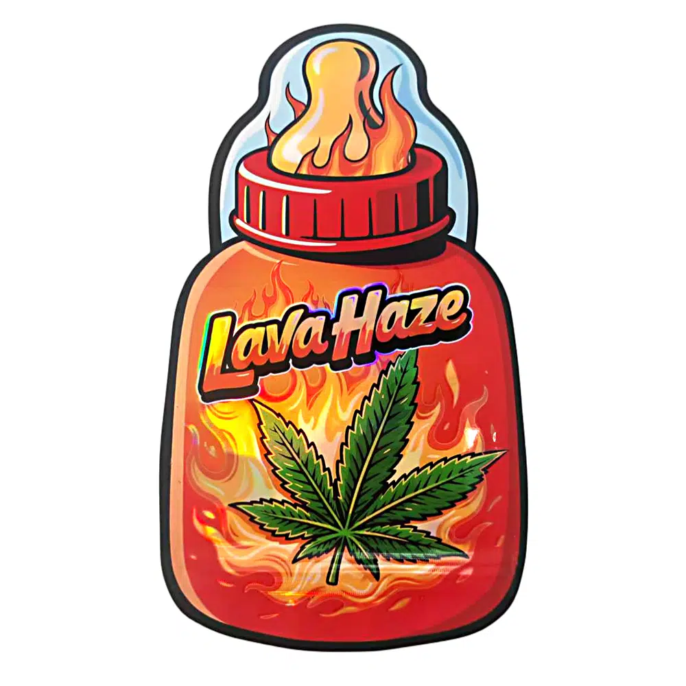 3.5g Designer Shape Mylar Bag – Premium Packaging (50 Count) Lava Haze – MB-BABY-003
