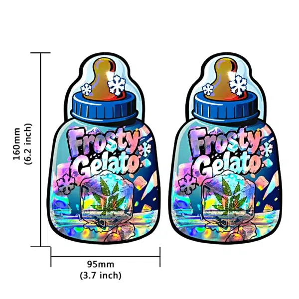 3.5g Designer Shape Mylar Bag – Premium Packaging (50 Count) Frosty Gelato - MB-BABY-005 - Image 2