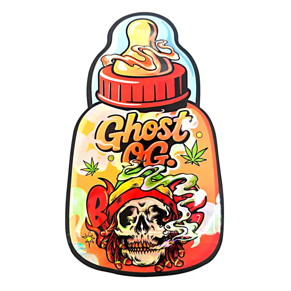 3.5g Designer Shape Mylar Bag – Premium Packaging (50 Count) Ghost OG – MB-BABY-006