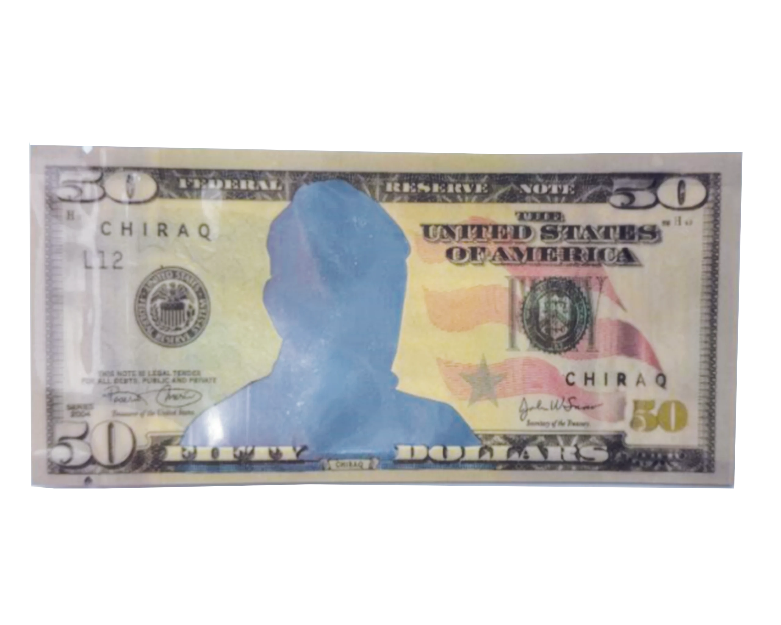 3.5 Gram Money Mylar Bag – Premium Smell-Proof Flower Packaging – Fifty Dollar Bill Who (50 Count) MMB-35G-009