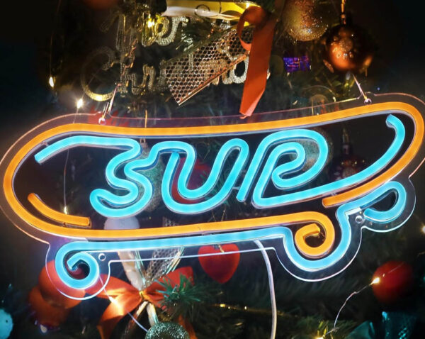 NHL-039 - Neon Hanging Light - Supreme Skateboard 22"x9"