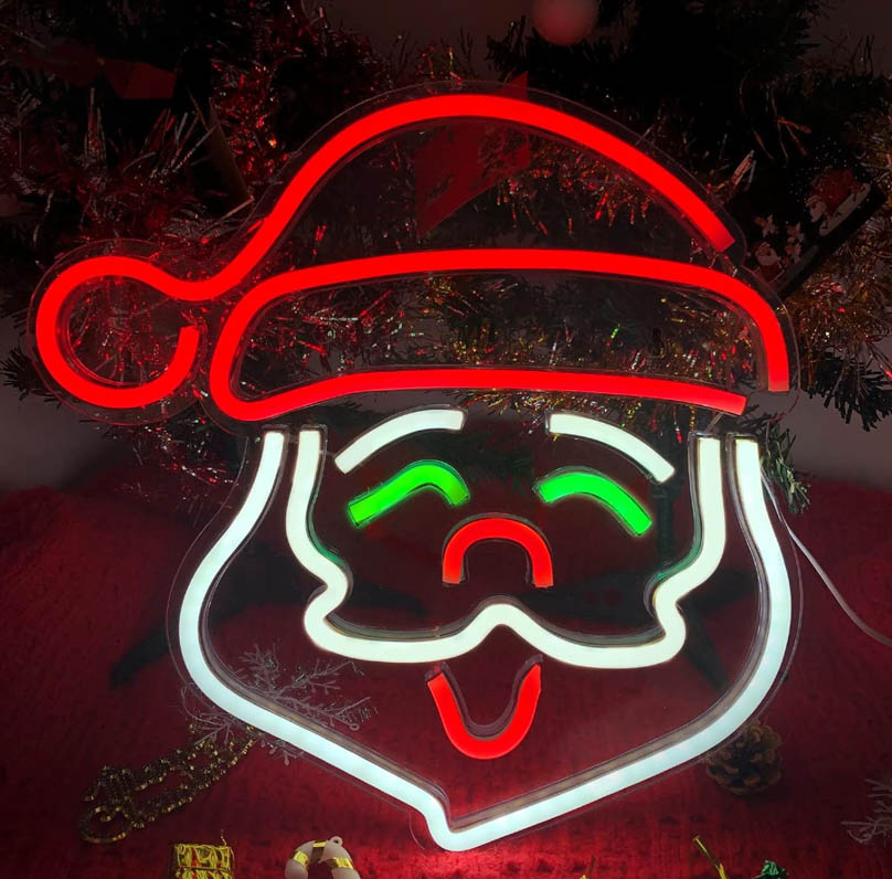 NHL-063 – Neon Hanging Light – Santa Claus 14″x16″