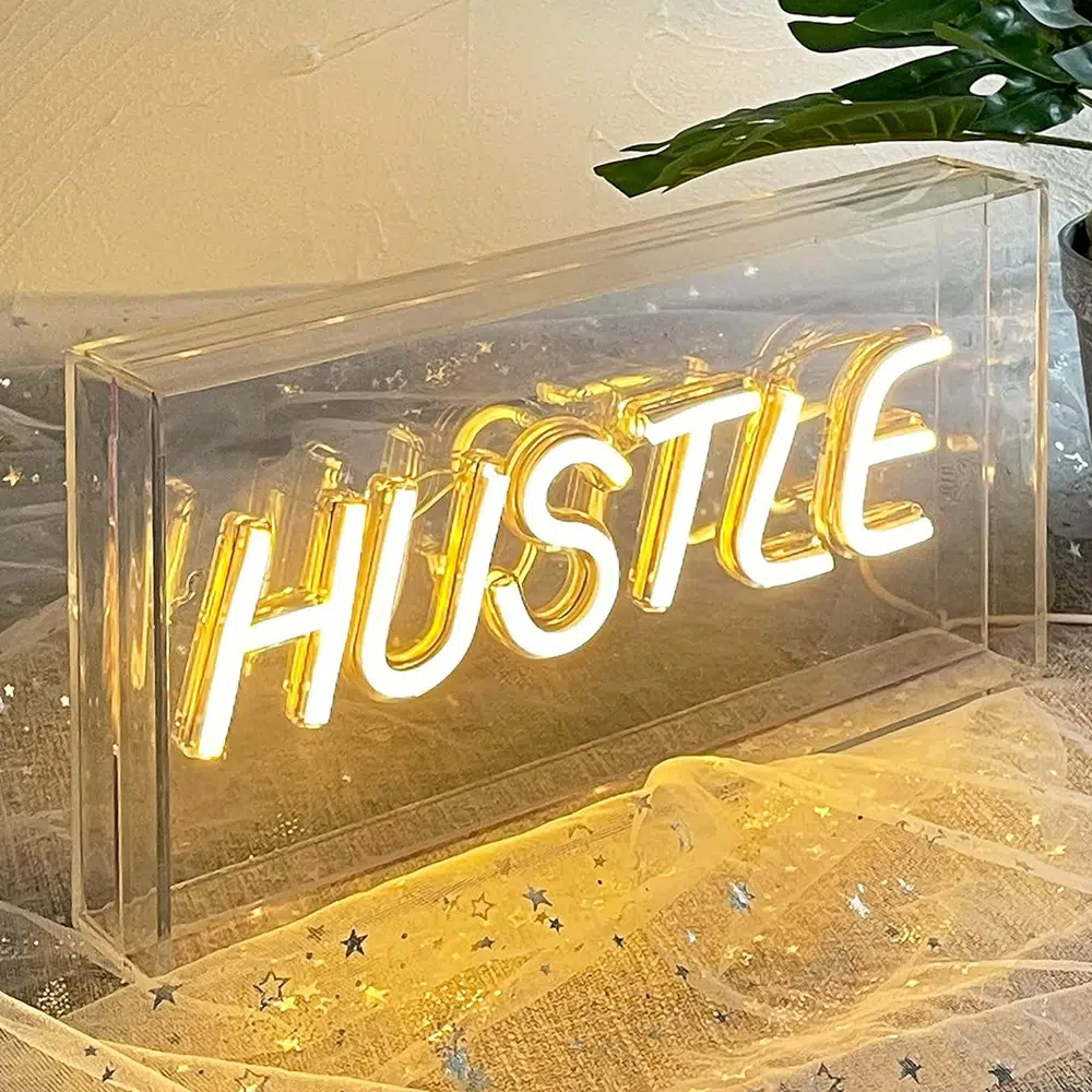 NLB-005 – Neon Light Box -Hustle