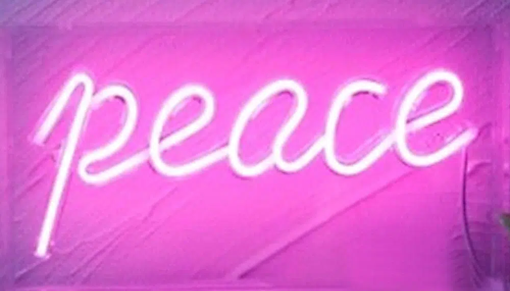 NLB-006 – Neon Light Box – Peace