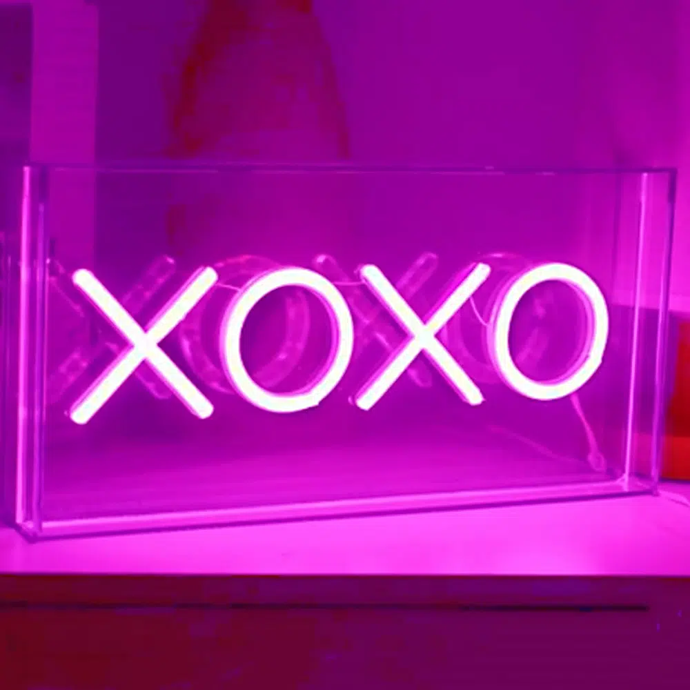 NLB-007P – Neon Light Box – XOXO Pink