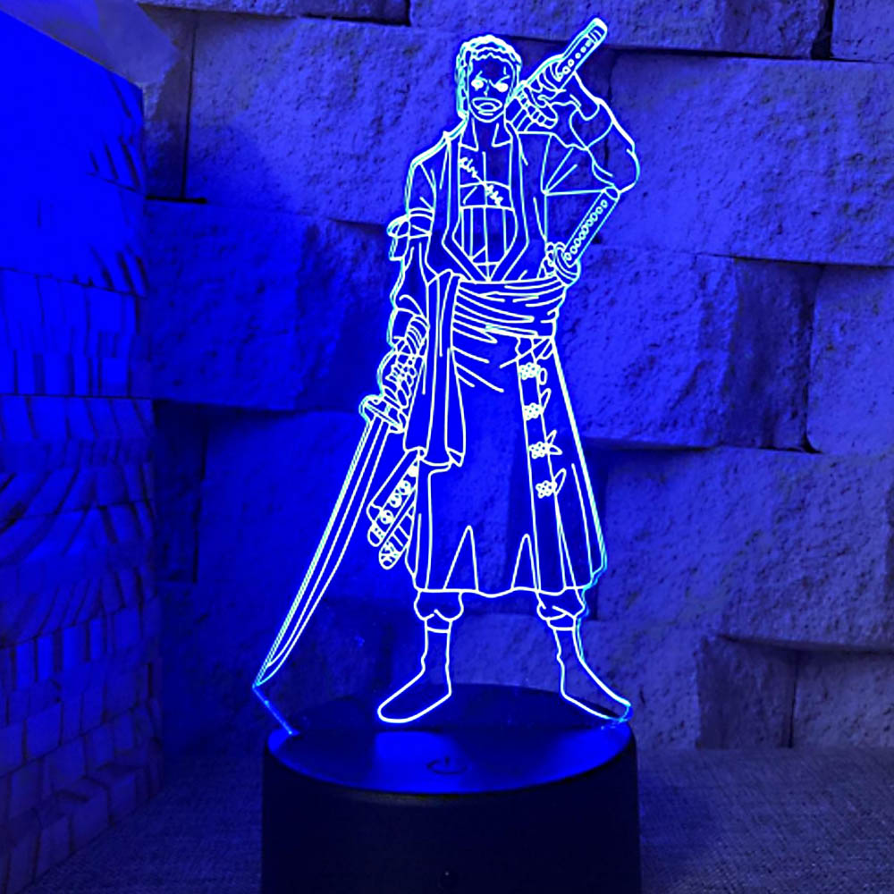 NSL-019 – LED Standing Light – Anime One Piece Hero Roronoa Zoro Monkey D Luffy