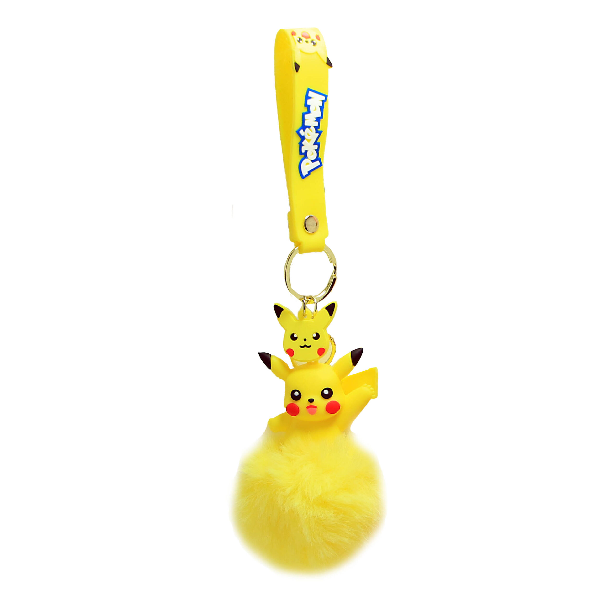 PSK-009 Pom Pom Puffy Keychain with Silicone Band – Pokemon Pikachu04