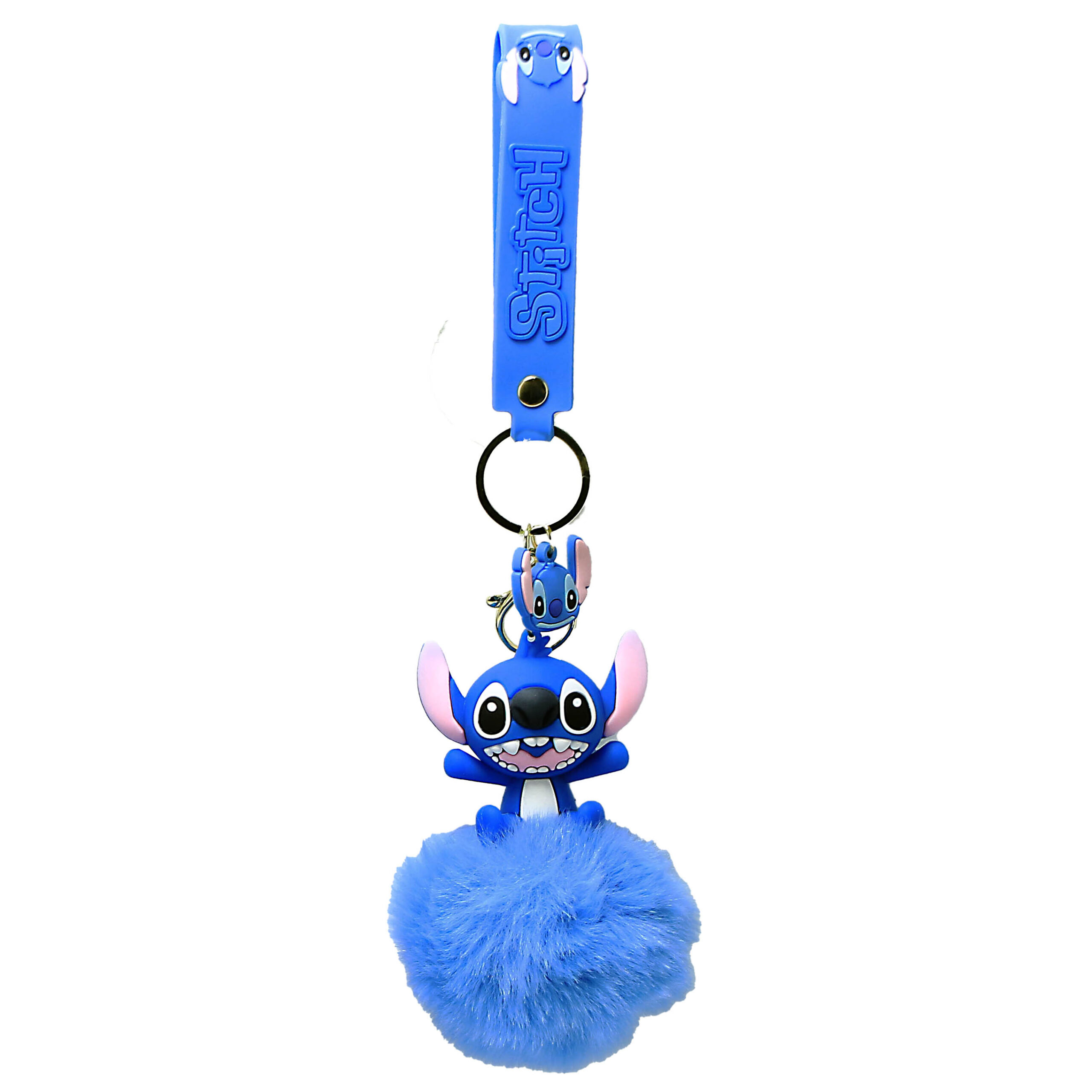 PSK-012 Pom Pom Puffy Keychain with Silicone Band – Stitch Happy