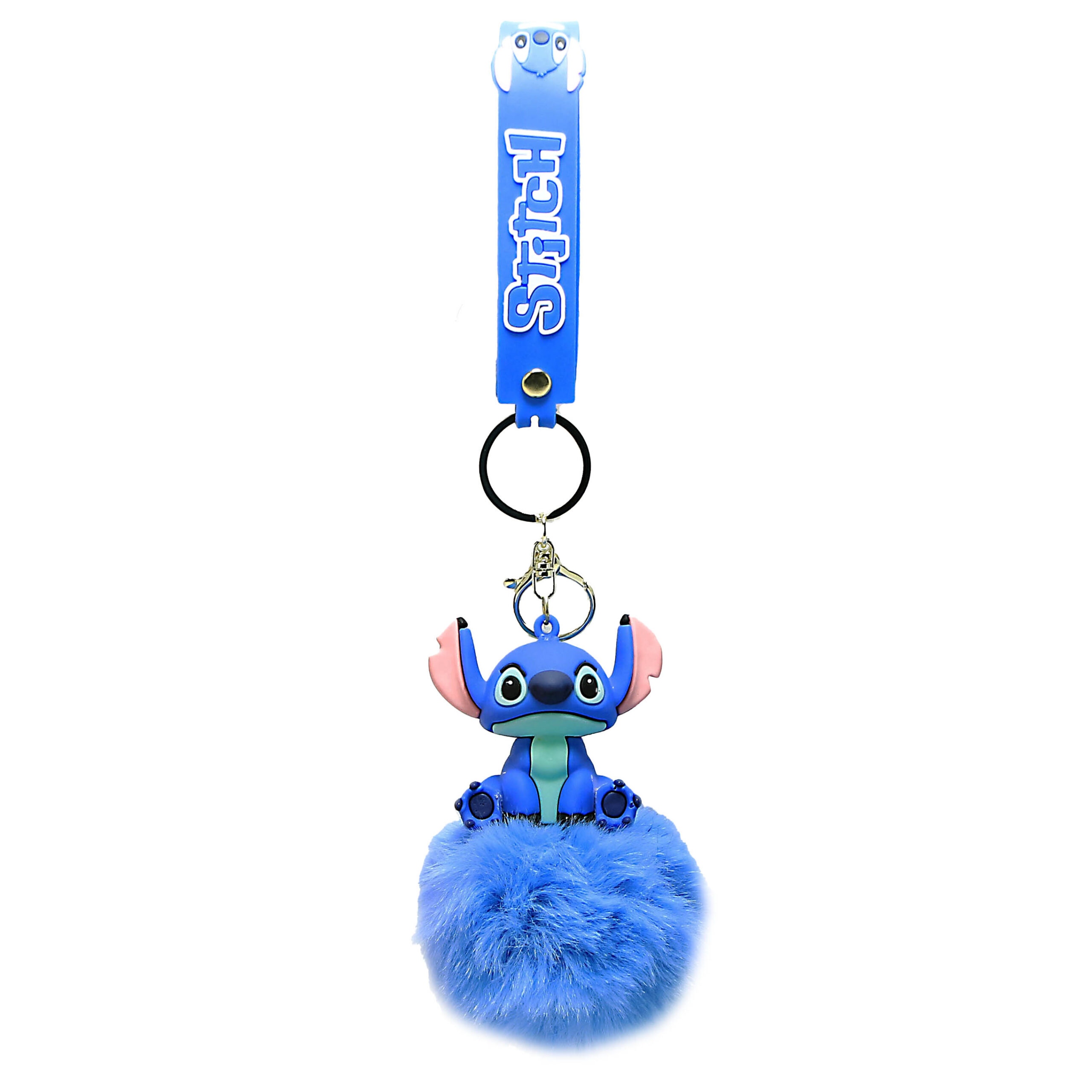 PSK-013 Pom Pom Puffy Keychain with Silicone Band – Stitch Seating