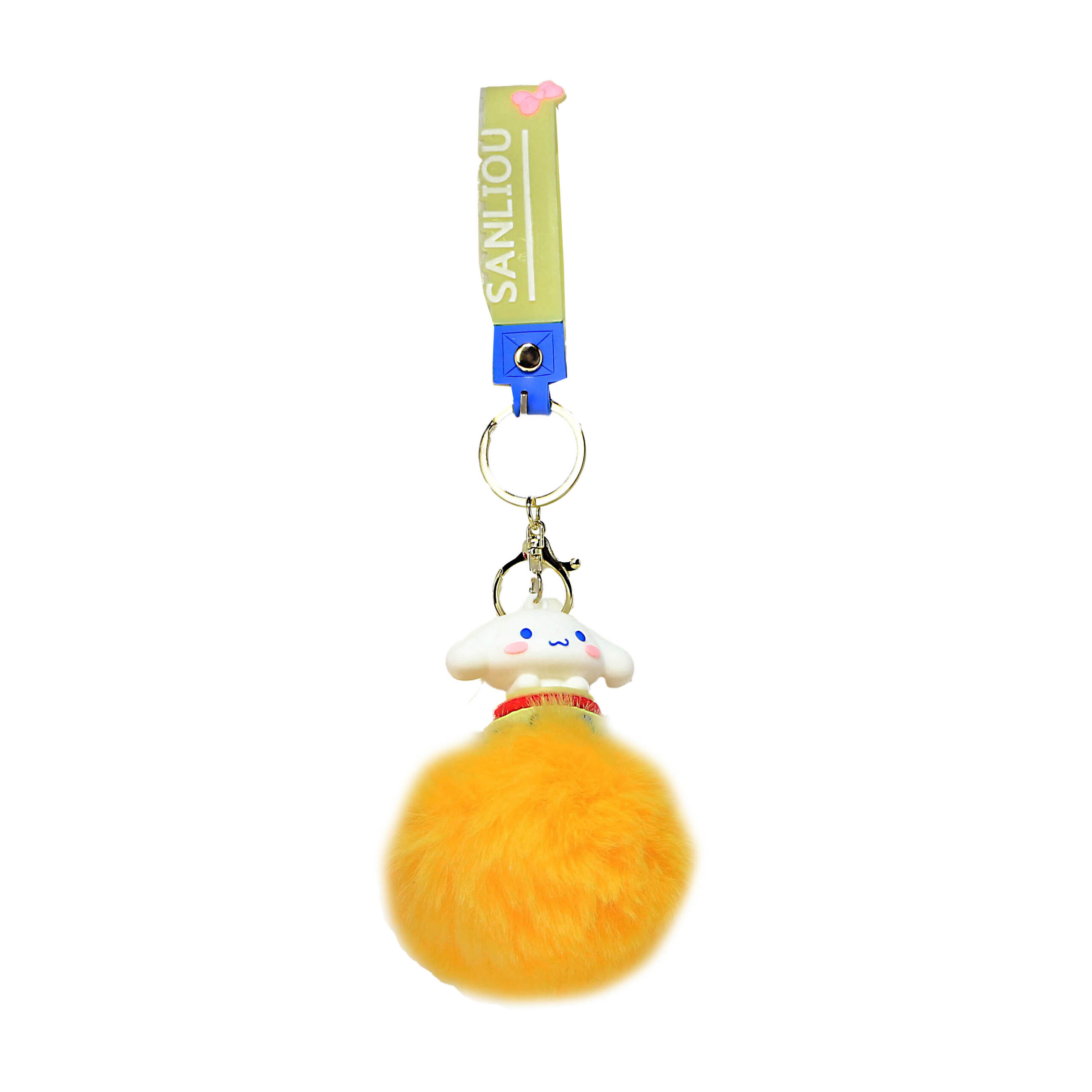 PSK-040 Pom Pom Puffy Keychain with Silicone Band – Cinnamoroll