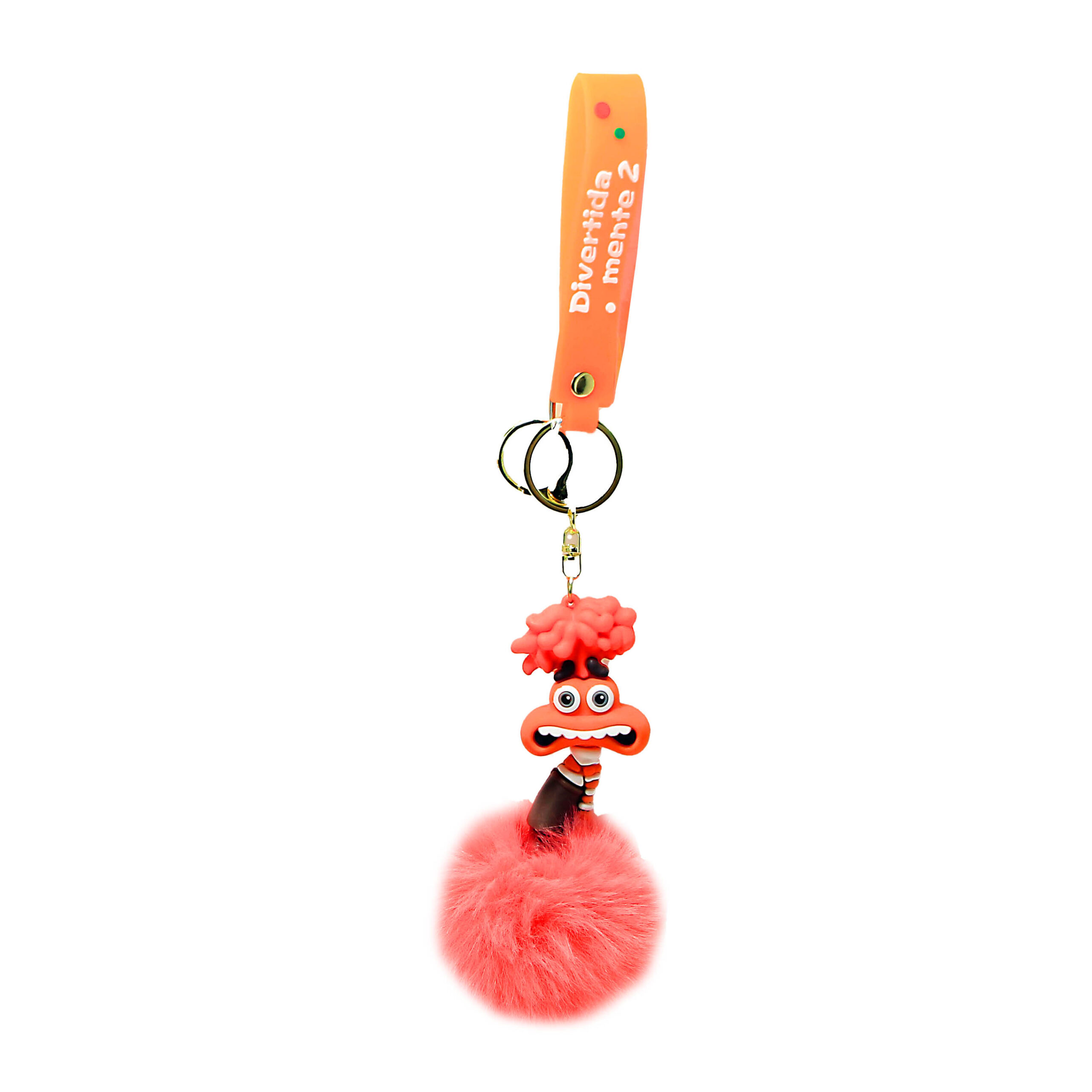 PSK-041 Pom Pom Puffy Keychain with Silicone Band – Inside Out Emotions