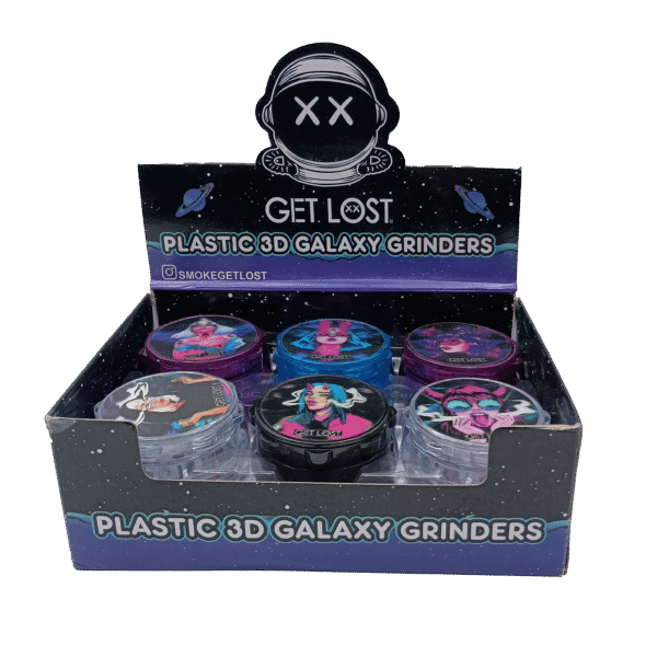 PG3DG-6PK-002 Plastic 3D Galaxy Grinder (67mm) (12 Count) Set2