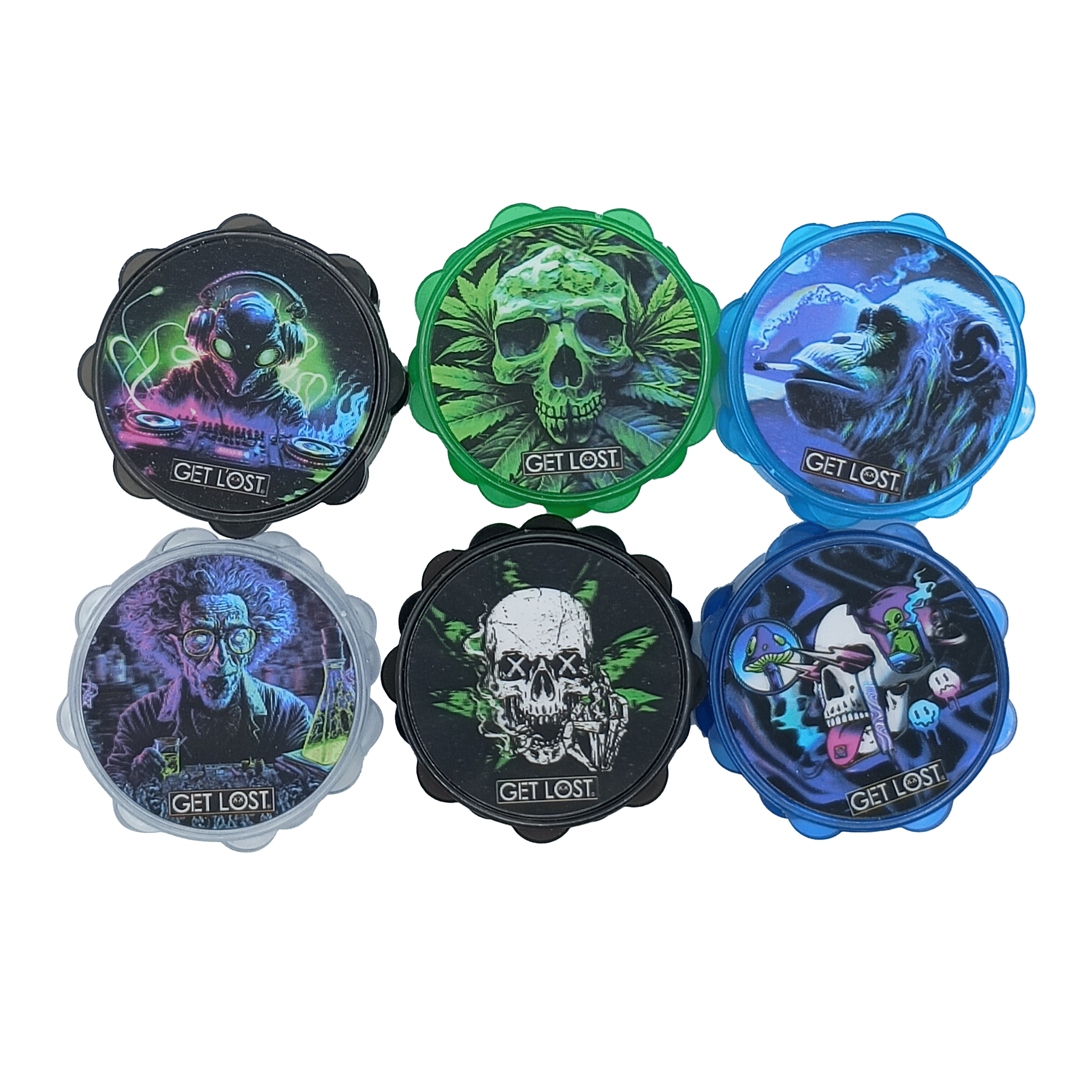 PG3DG-6PK-004 Plastic 3D Galaxy Grinder (67mm) (12 Count) Set4 - Image 4