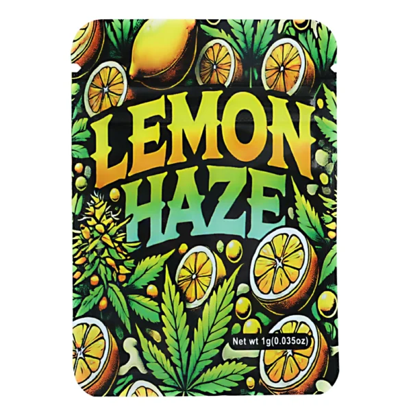1 Gram Stock Mylar Bag – Premium Smell-Proof Flower Packaging - Lemon Haze (100 Count) WSMB-1G-001