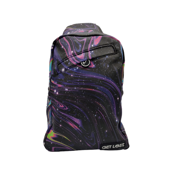 SB-SL-014 Get Lost - Premium Saffiano Leather Shoulder Bag (Trippy Galaxy)