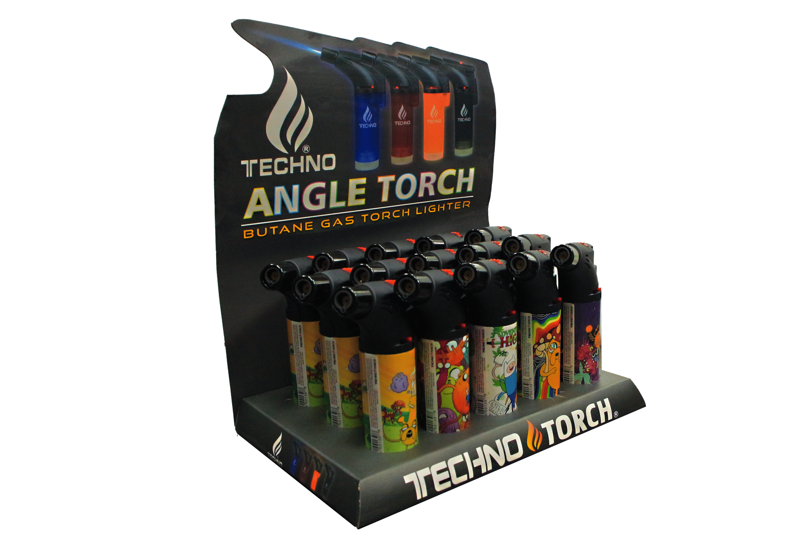 00139-AV Angle Regular Torch Lighters - (15 Count) Aventure Time - Jake The Dogs - Image 2