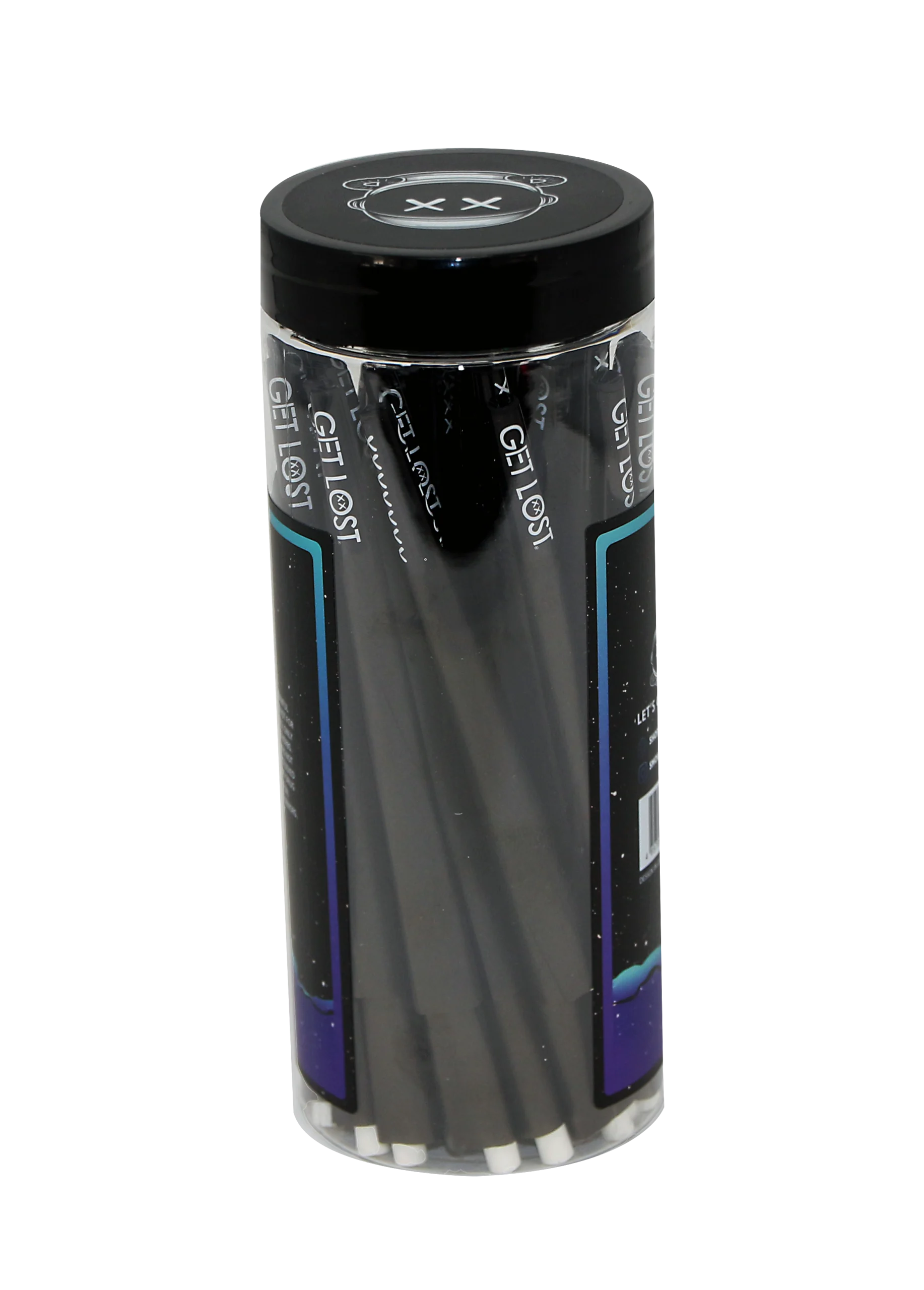 BPRCJ-KS-004 – Get Lost Black Pre-Rolled Cones King Size (50 Count Jar) - Image 2