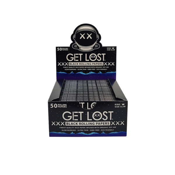 BRP-KS-011 - Get Lost - Black Rolling Papers – 4-in-1 Kit (King Size Slim)
