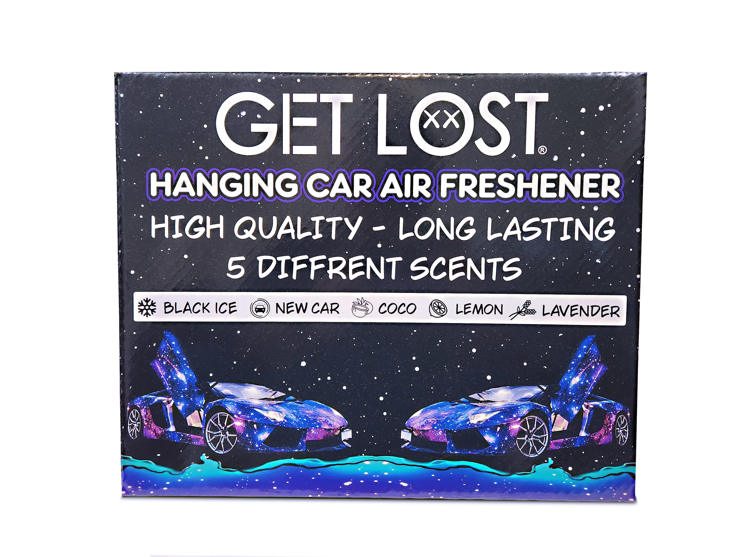 CAF-400PK-002 – Get Lost Hanging Car Air Freshener Carton Display